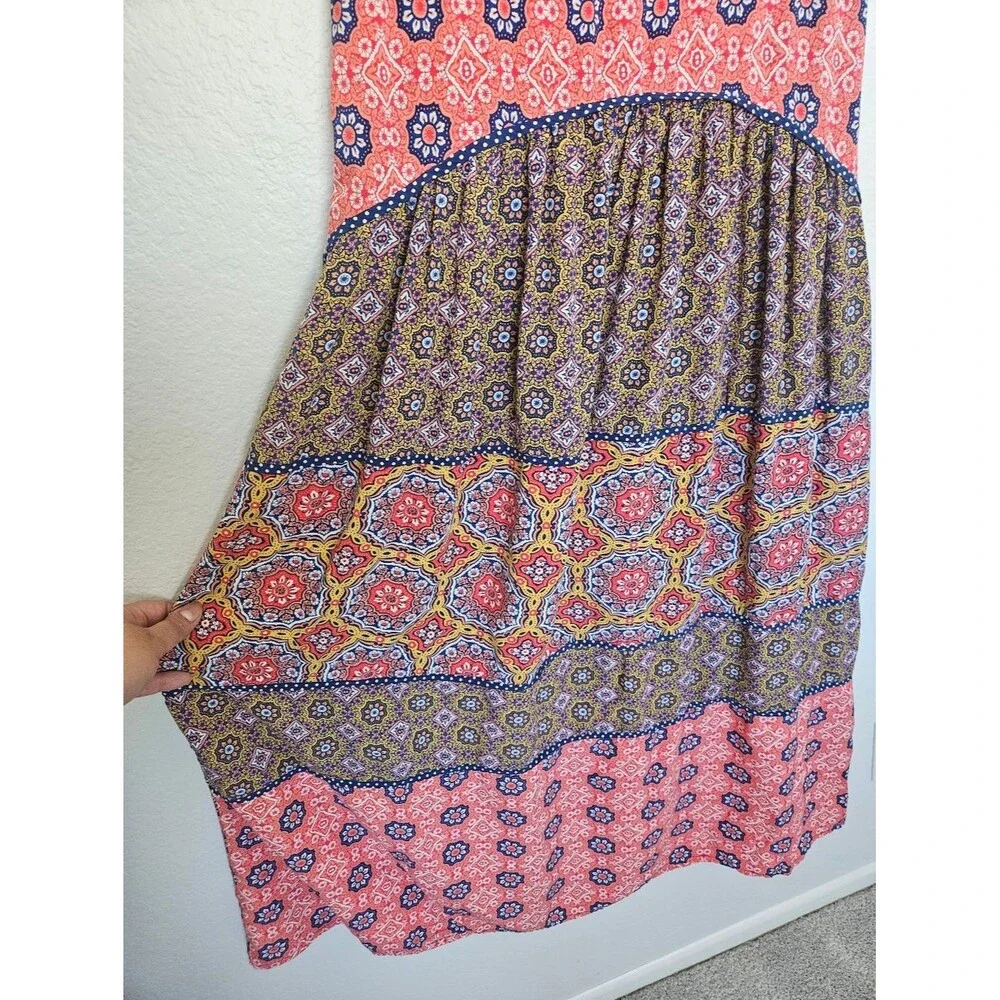 Maeve Anthropologie | Eder Tiered Maxi Dress Multi Floral Colorful Boho Women 0